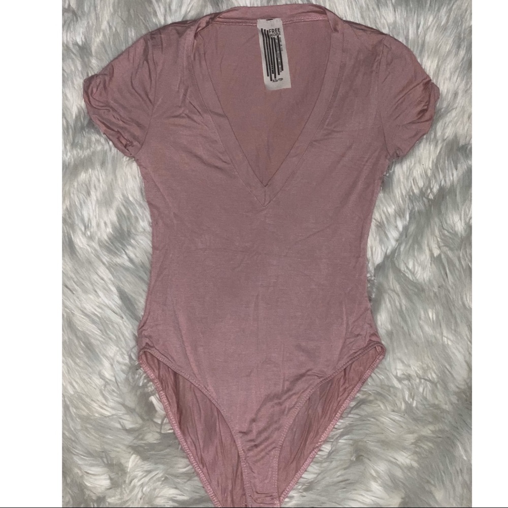Free People Pink Bodysuit